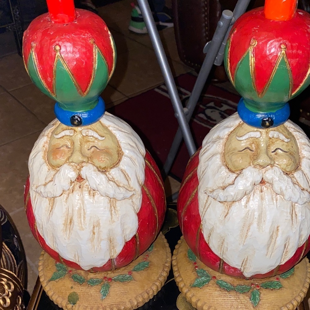 Festive Santa Candle Holders - Picture 3 of 7